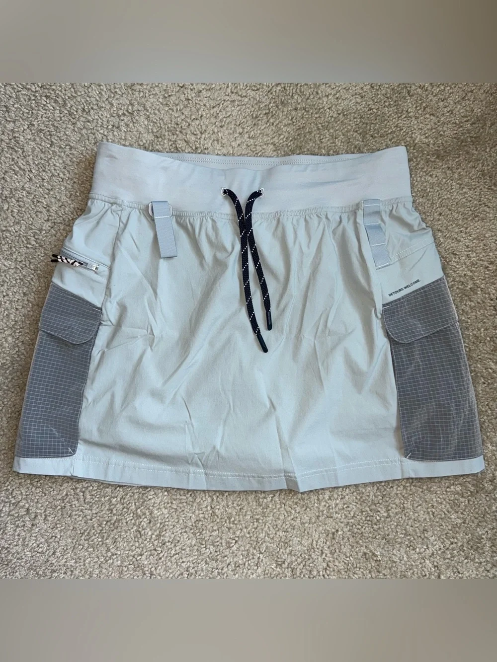Lululemon Multi-Pocket Cargo HR Hiking Skirt Seal Grey Size 10